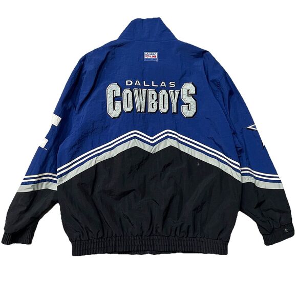 Vintage 90's Dallas Cowboys Puffer Jacket Logo Athletic Pro Line Men's XL - Picture 2 of 8